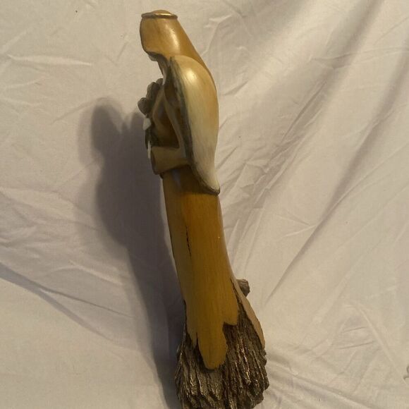 EUC Tree Angel Figurine resin Lily spiritual statue tabletop ‎ 16”x 4” - Picture 11 of 12